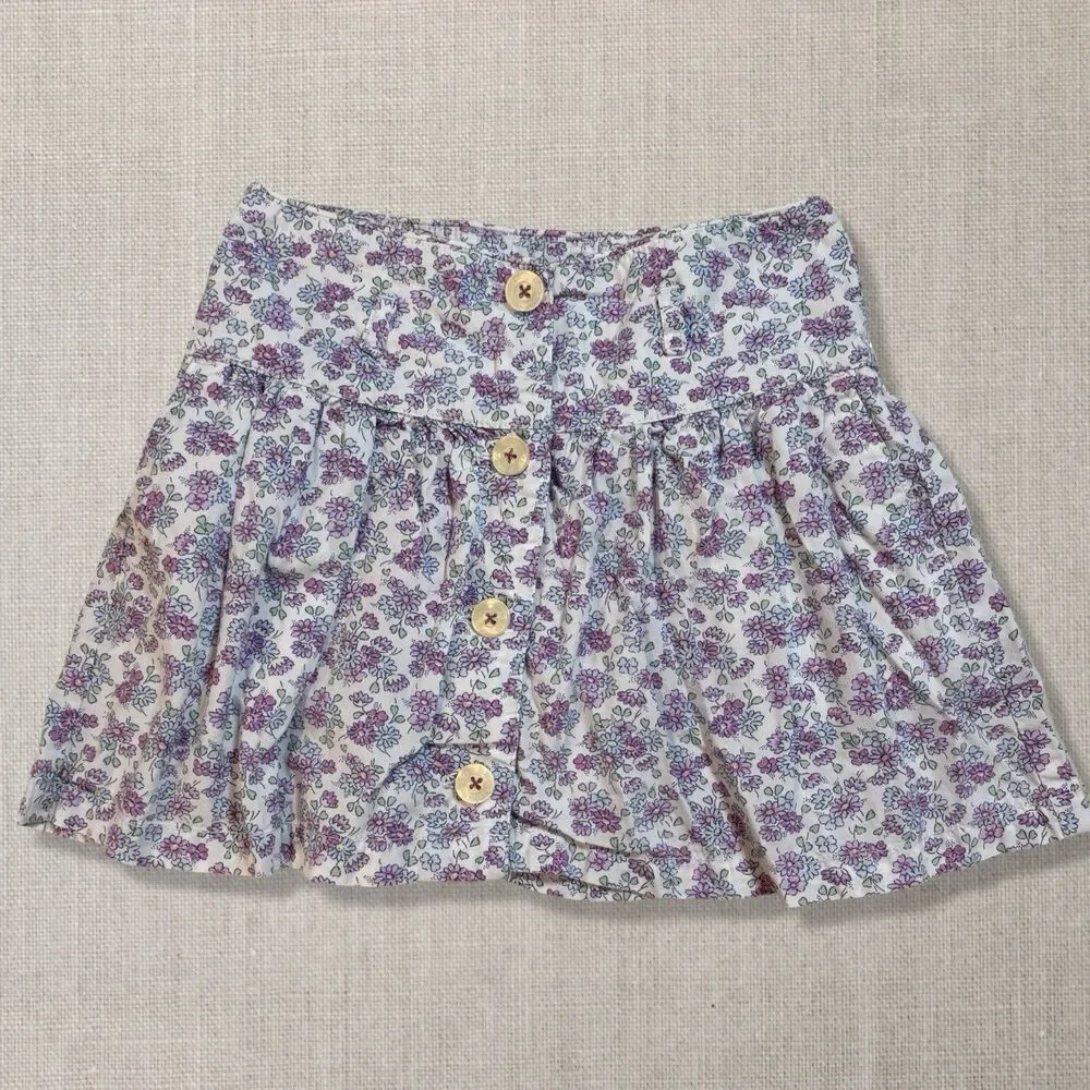 OshKosh B’gosh Girls Floral Button Front Skort Skirt Size 6X Cottagecore